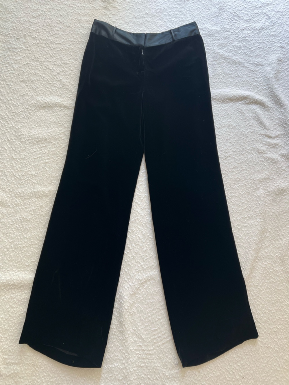 Ann Taylor Luxury Silk Blend Velvet Wide Leg Trousers